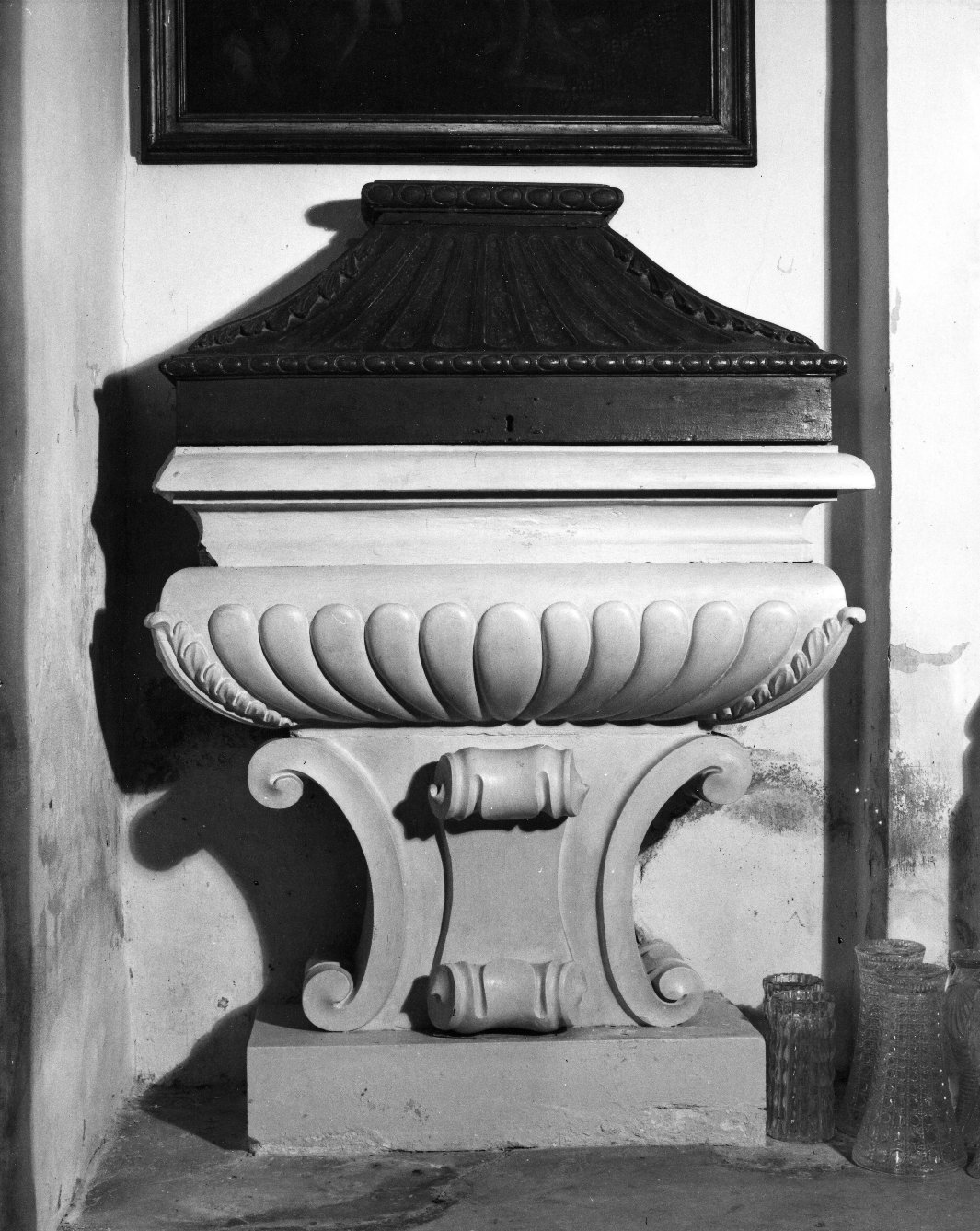 fonte battesimale - bottega italiana (sec. XVIII)