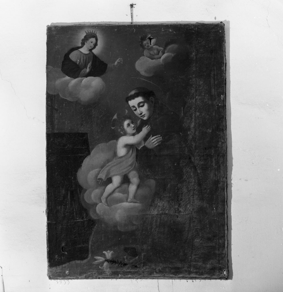 Sant'Antonio da Padova con il bambino (dipinto) - ambito toscano (sec. XIX)