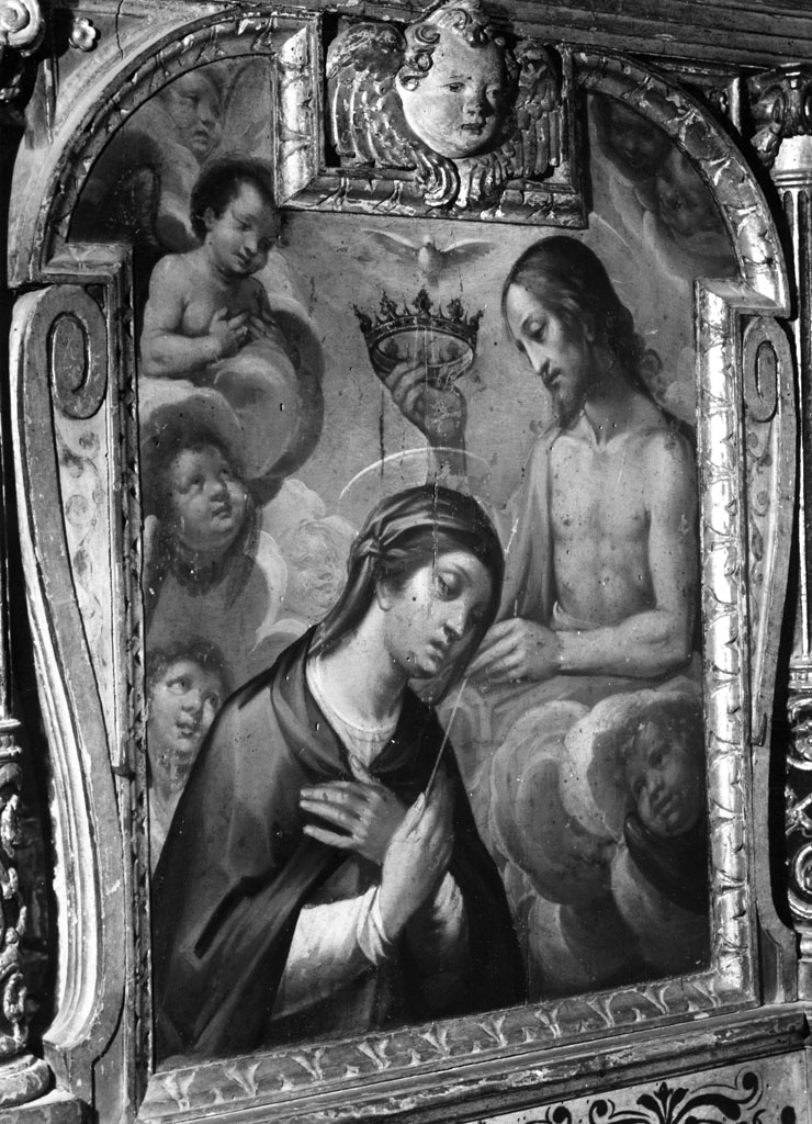 incoronazione di Maria Vergine (dipinto) - ambito senese (primo quarto sec. XVII)