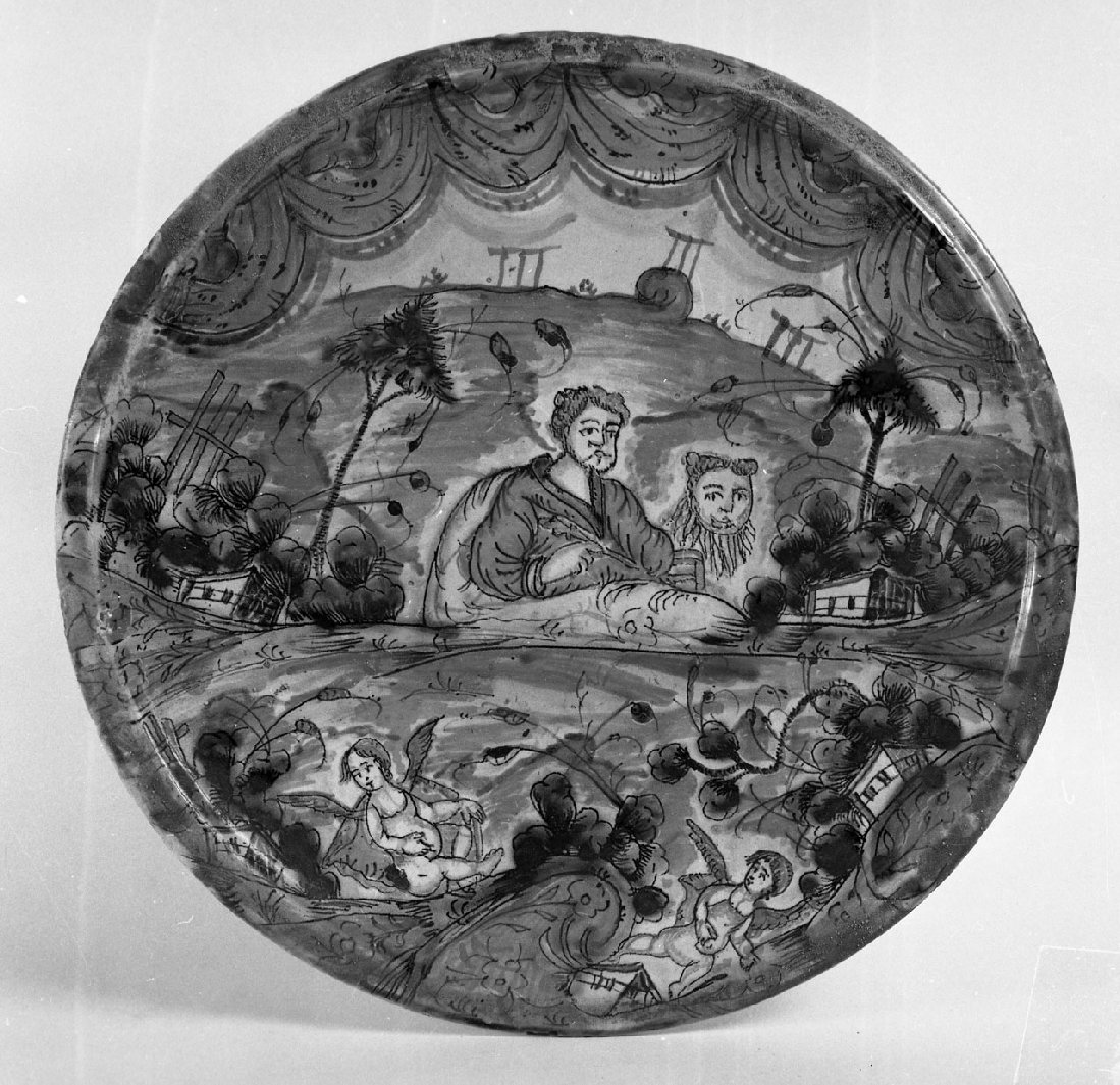 San Girolamo (alzata) - bottega derutese (sec. XVII)