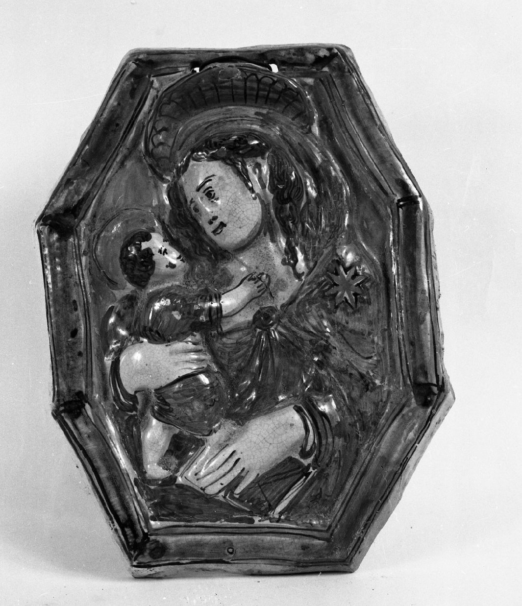 Madonna con Bambino (targa) - bottega imolese (sec. XVIII)