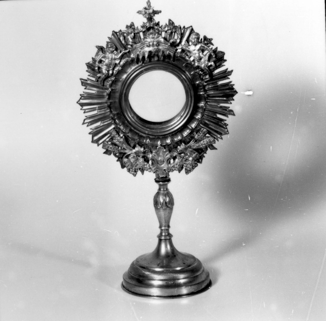 ostensorio - a raggiera - bottega italiana (fine sec. XIX)