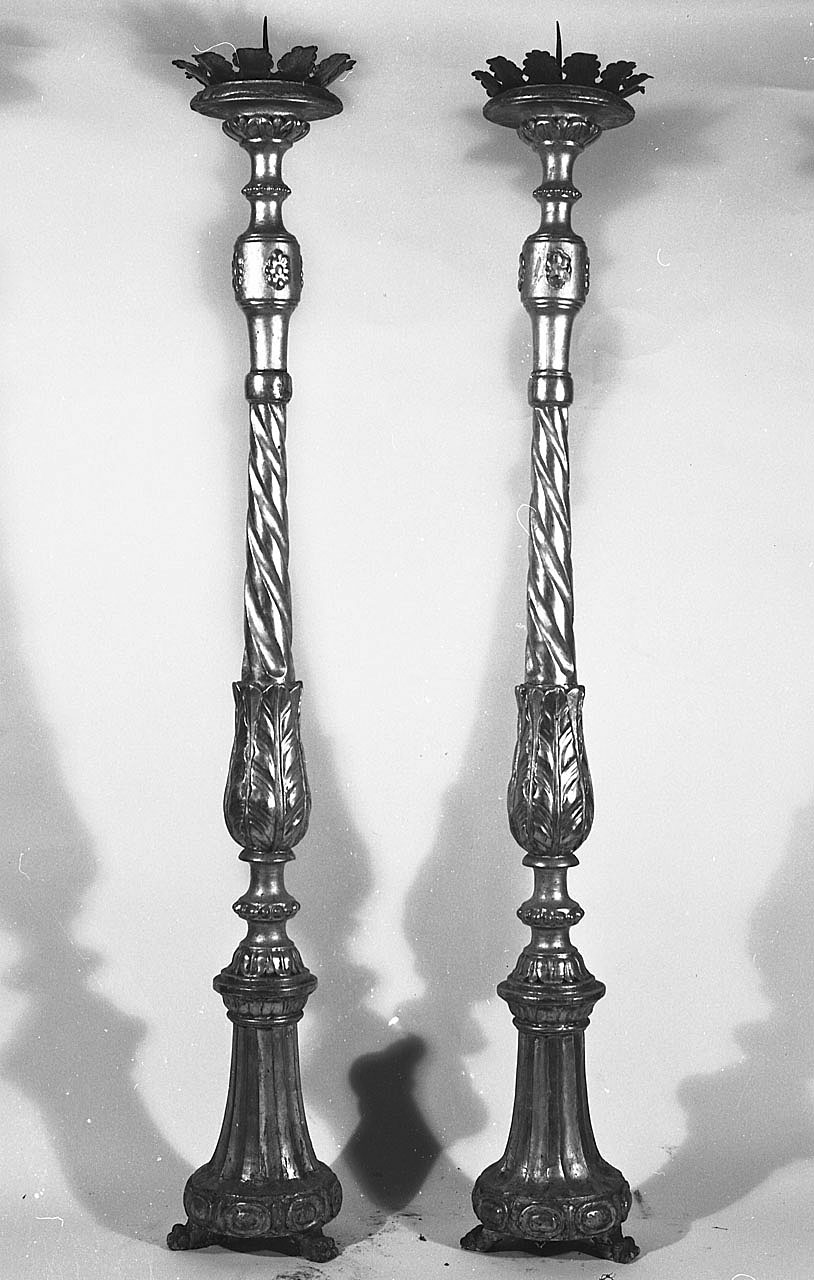 candeliere, coppia - bottega toscana (ultimo quarto sec. XVIII)