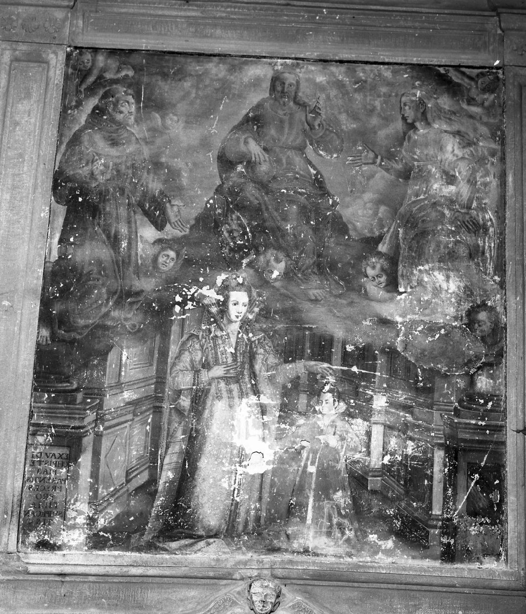 Cristo in trono con Santi e donatore (dipinto) - ambito toscano (fine sec. XVI)