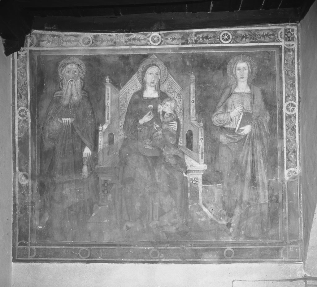 Madonna in trono con Bambino e Santi (dipinto) - ambito toscano (sec. XIV)