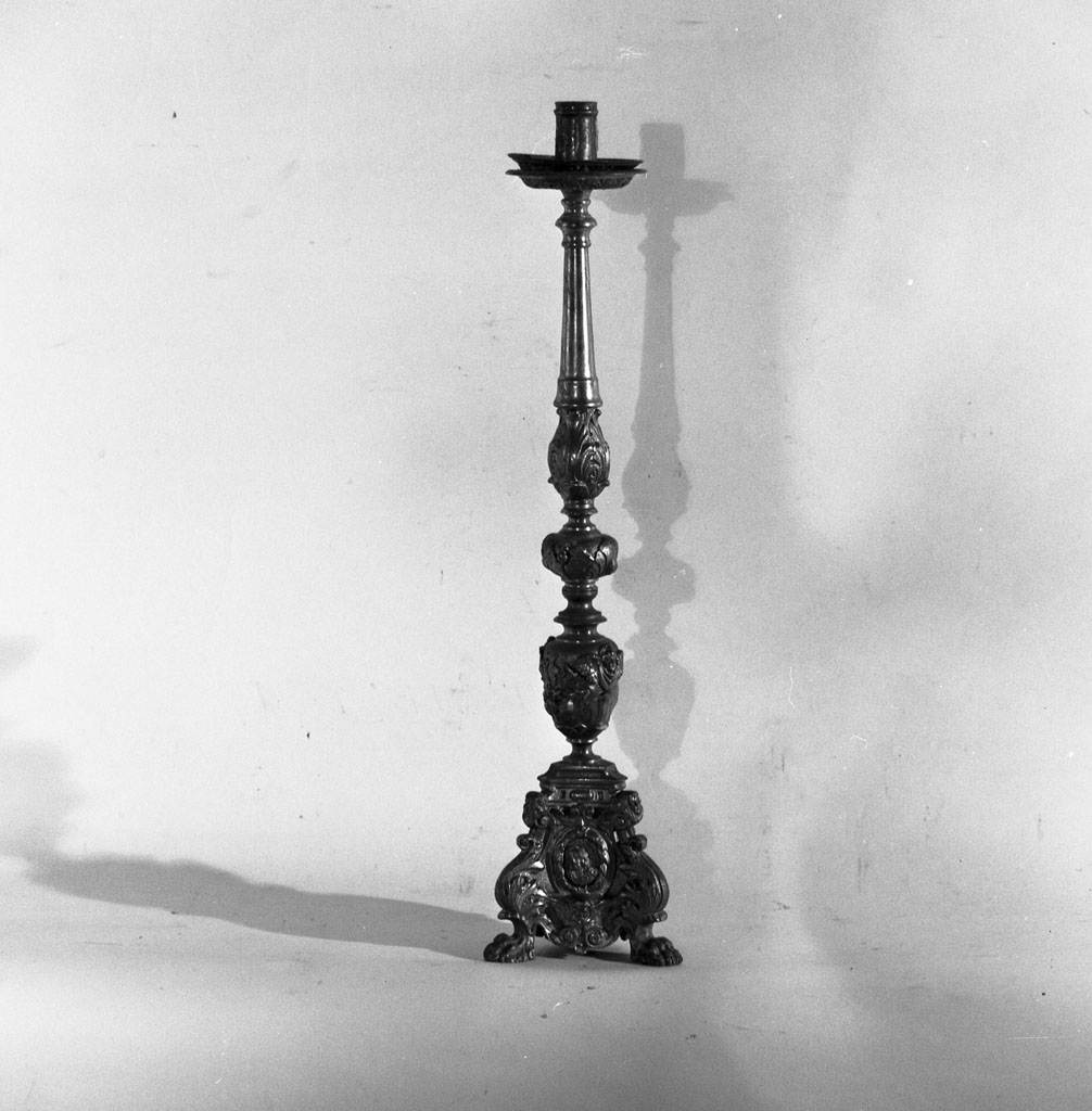 candeliere, serie - bottega toscana (fine/inizio secc. XIX/ XX)