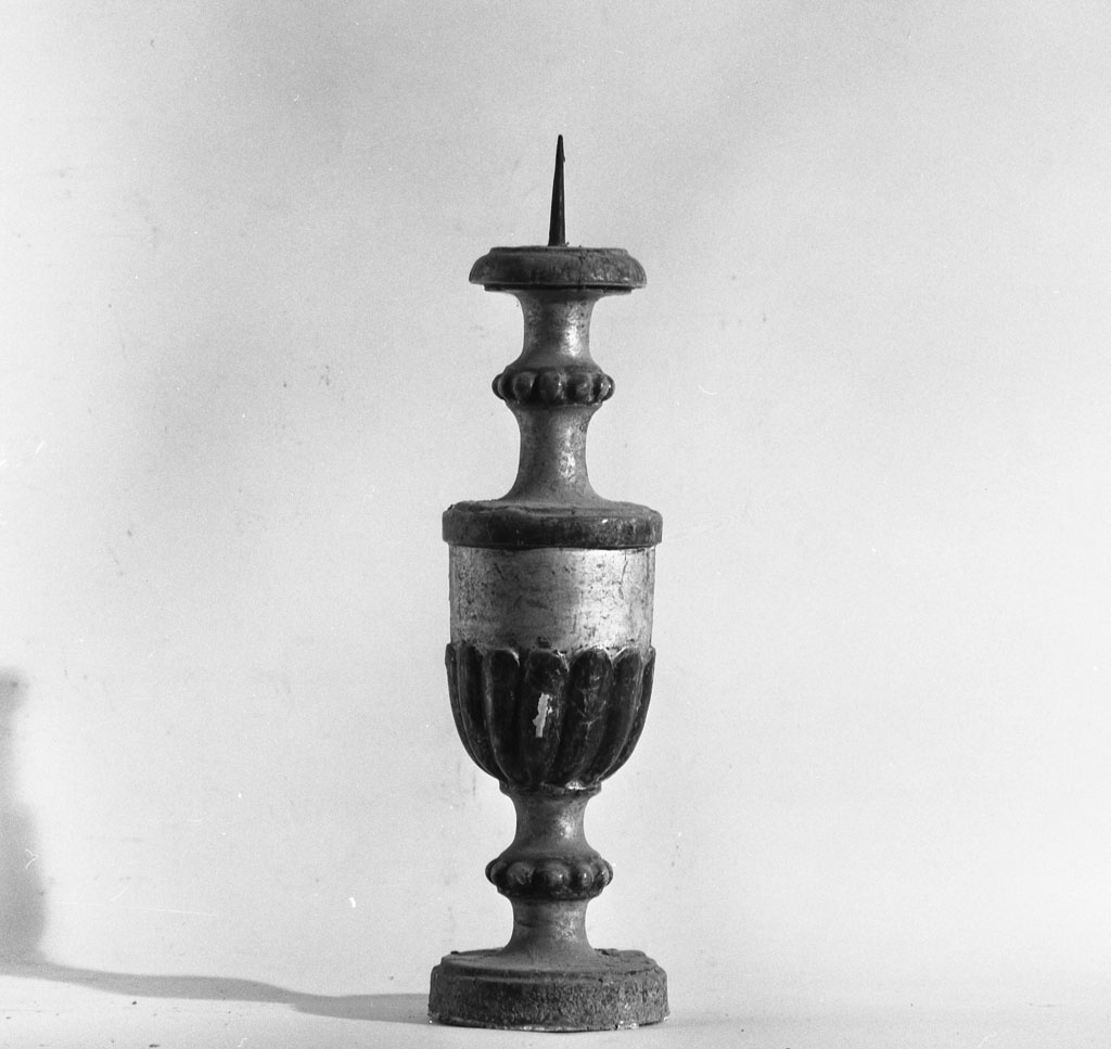 candeliere d'altare, serie - bottega toscana (inizio sec. XIX)