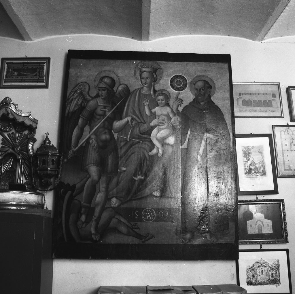 Madonna in trono con Bambino e Santi (dipinto) - ambito toscano (sec. XVI)