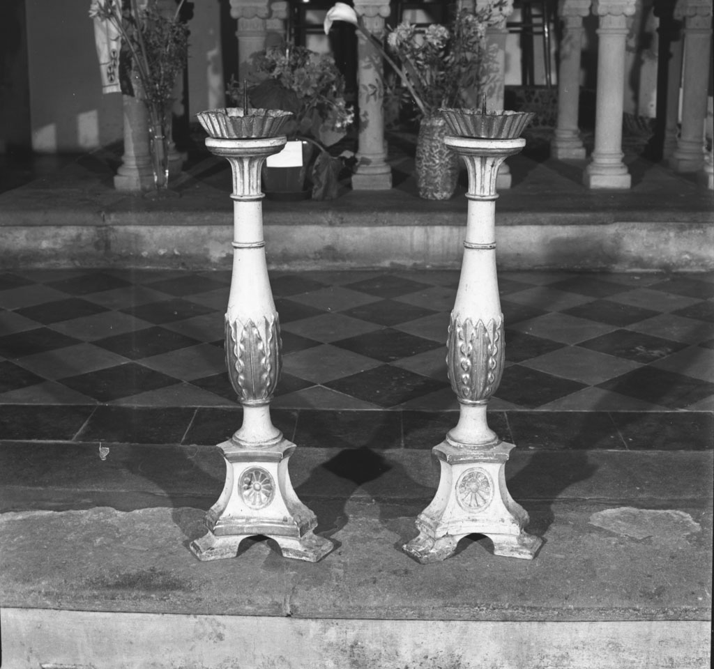 candeliere, coppia - bottega toscana (sec. XIX)