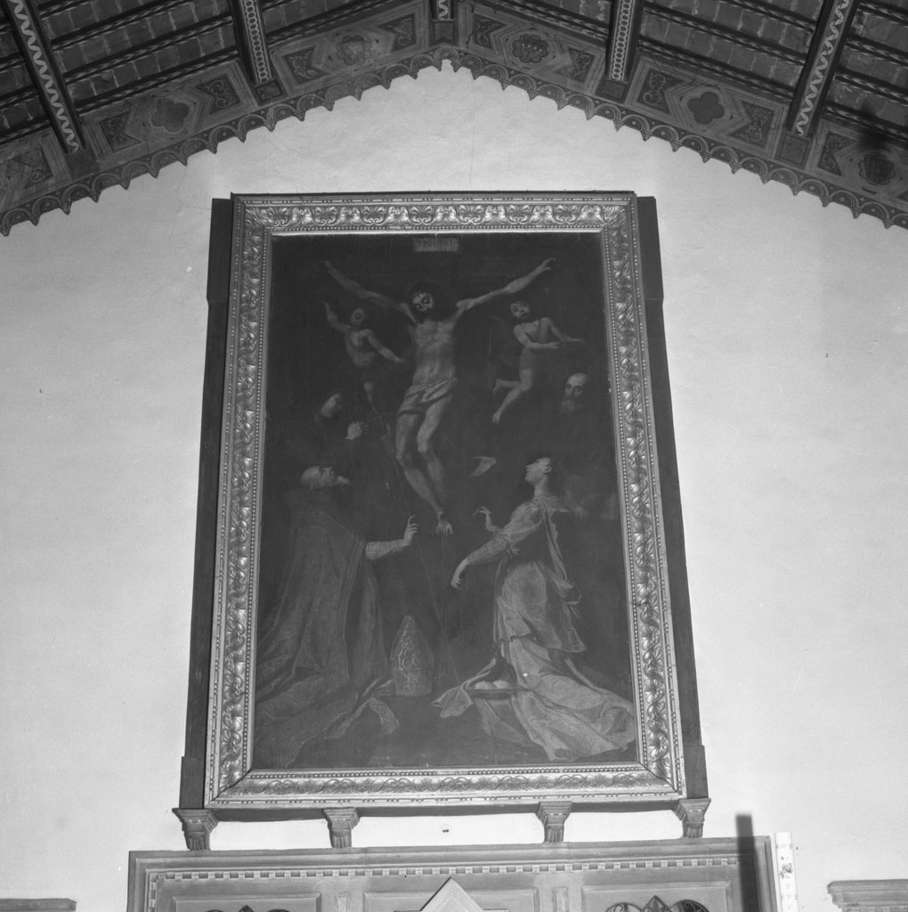 Cristo crocifisso con santi (dipinto) di Pagani Gregorio (sec. XVI)