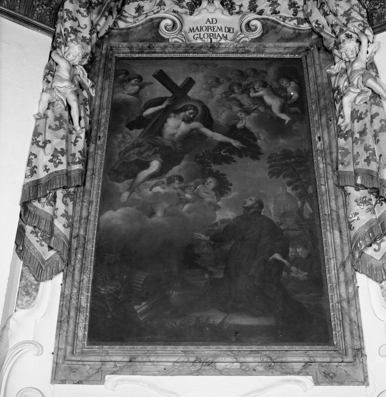 Sant'Ignazio di Loyola contempla Gesù Cristo (dipinto) di Dandini Pietro (attribuito) (fine sec. XVII)