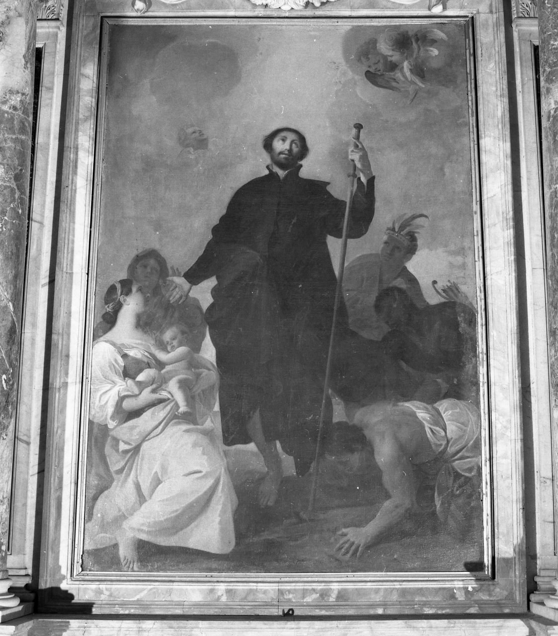 San Francesco Saverio venerato dalle quattro parti del mondo (dipinto) di Pozzo Andrea (sec. XVII)