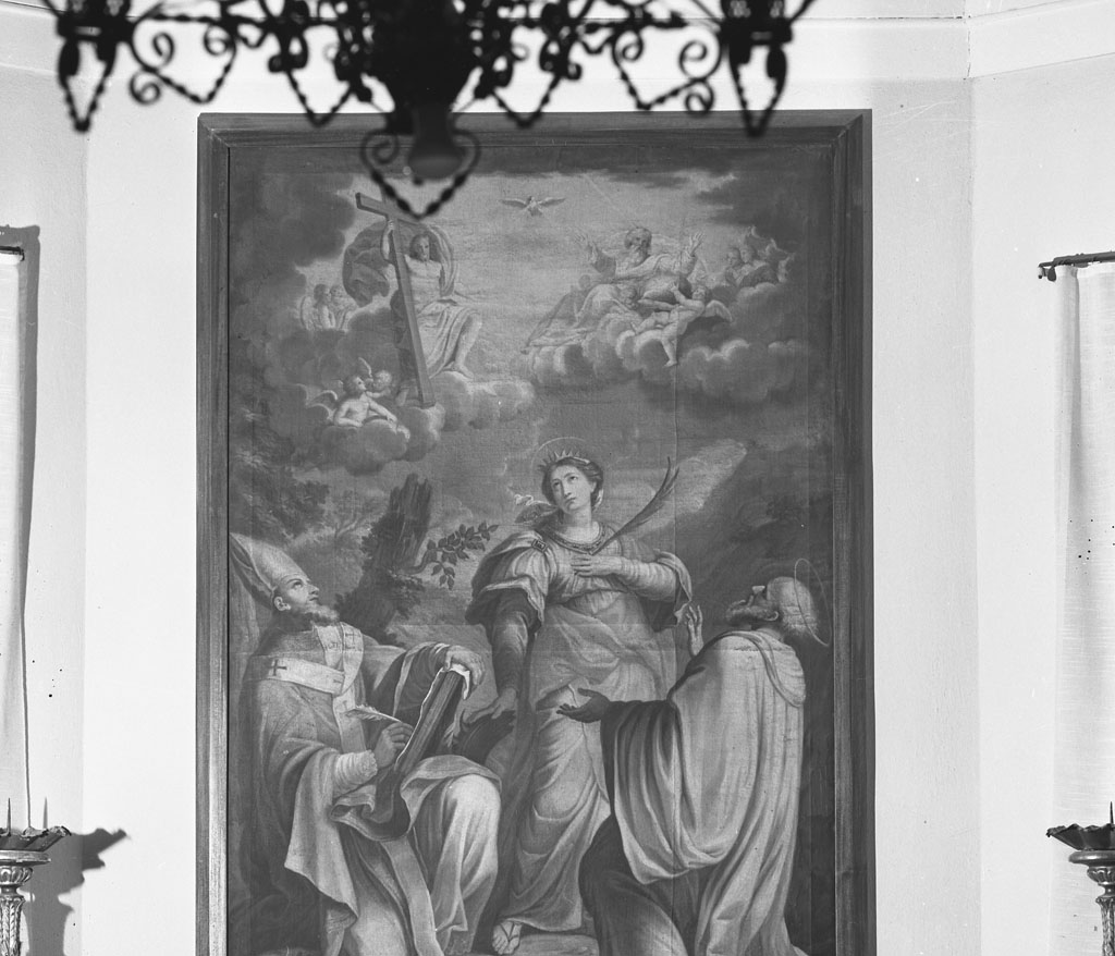 San Basilio Magno, Santa Caterina e Sant'Egidio (dipinto) di Cimica Giovanni (sec. XVIII)
