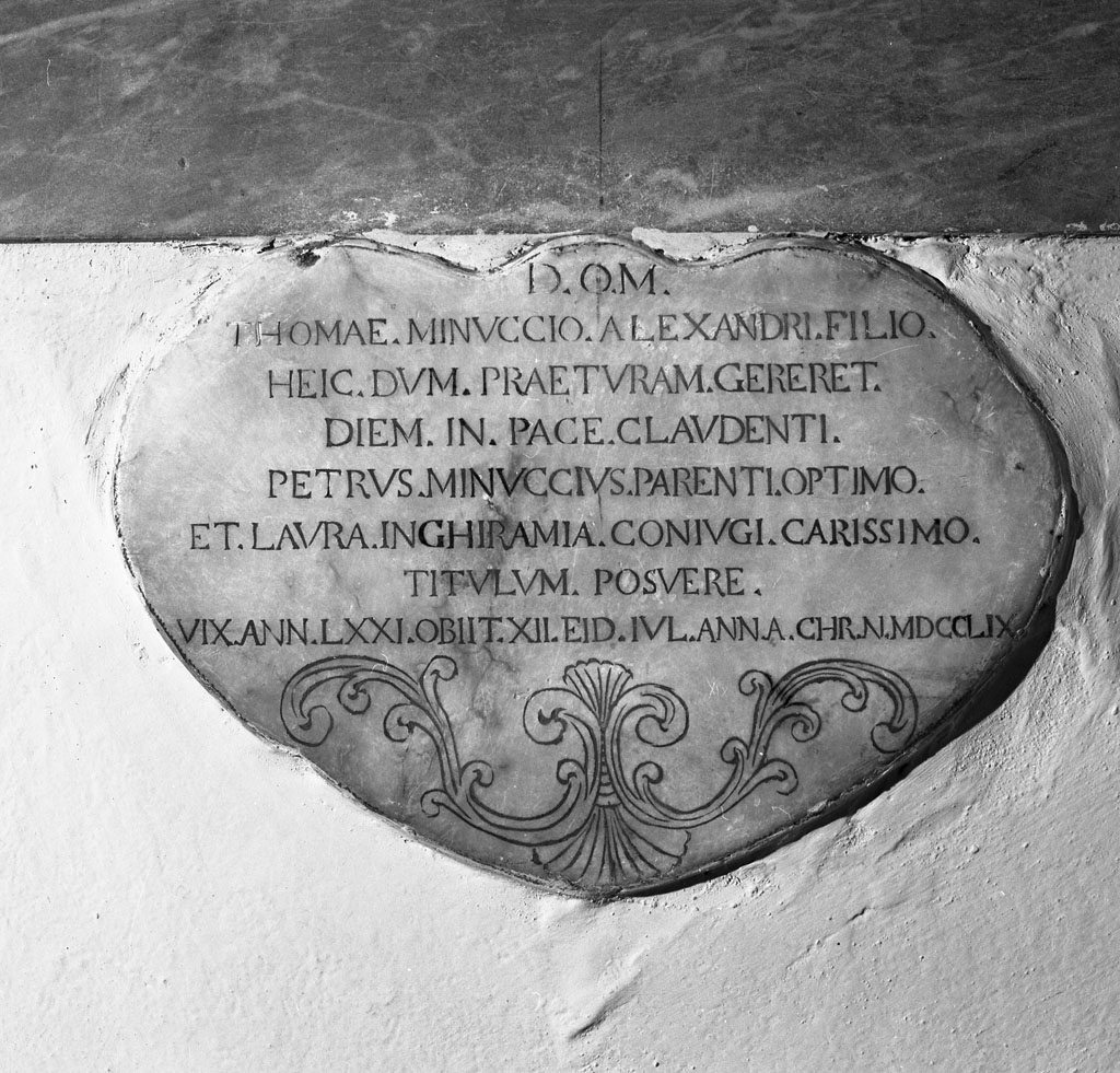 lapide - bottega toscana (sec. XVIII)