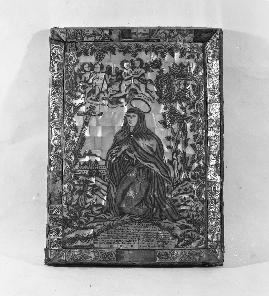 Santa Margherita orante (retablo) - bottega toscana (sec. XVIII)