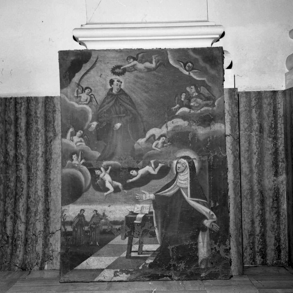 Apparizione di Sant'Antonio da Padova a Santa Margherita da Cortona (dipinto) - ambito toscano (sec. XIX)