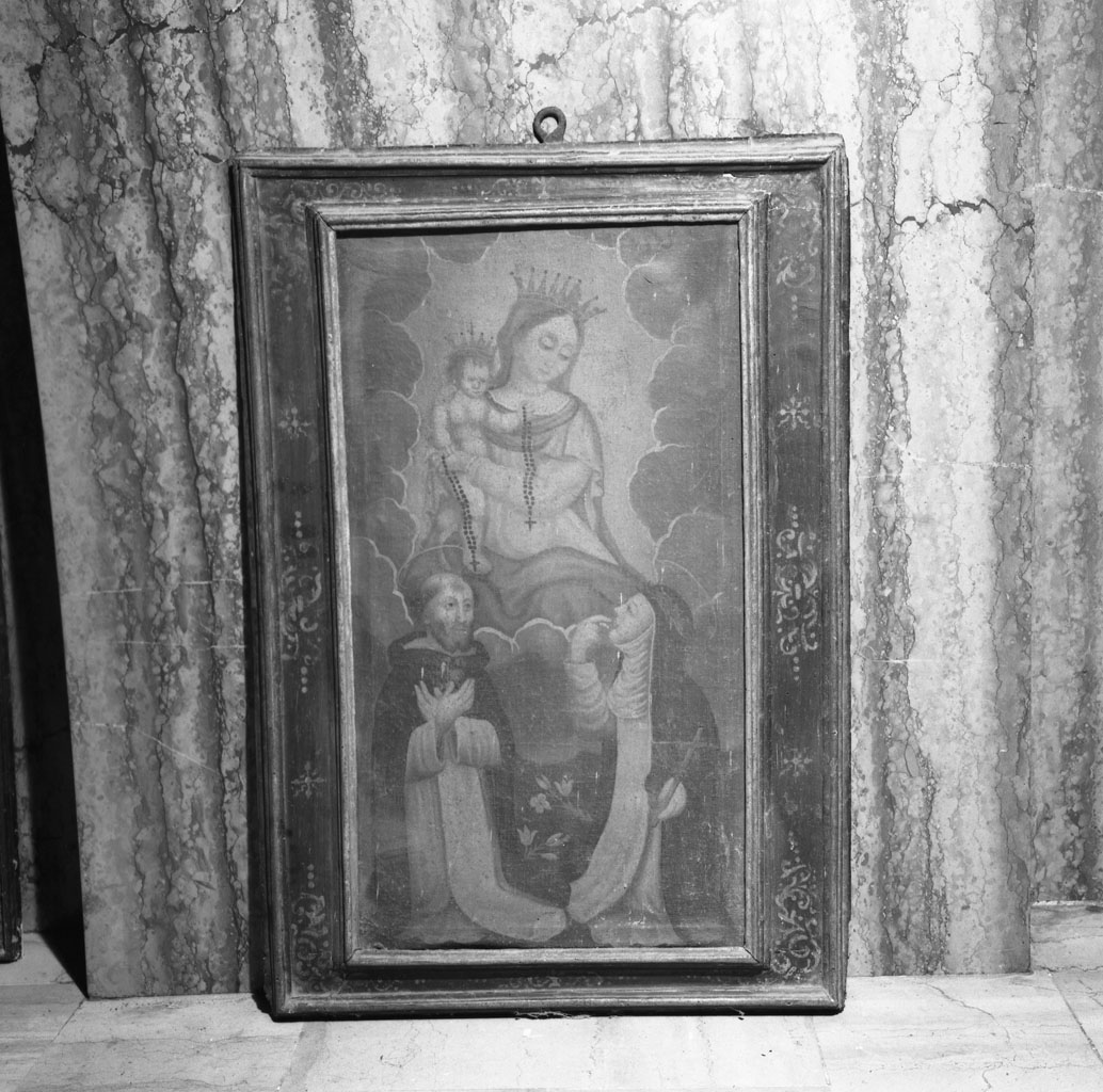 Madonna del Rosario con San Domenico e Santa Caterina da Siena (dipinto) - ambito toscano (fine/inizio secc. XVIII/ XIX)