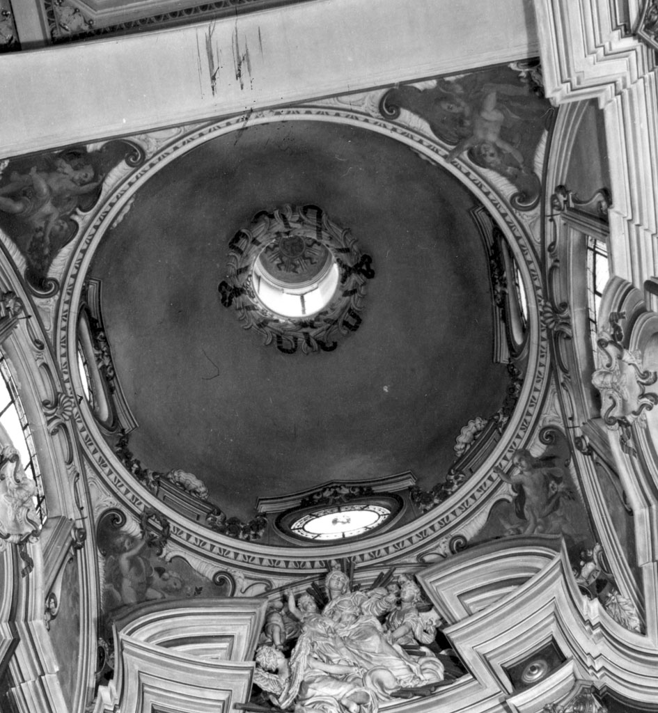 motivi decorativi vegetali con putti alati (dipinto) - ambito toscano (sec. XVIII)