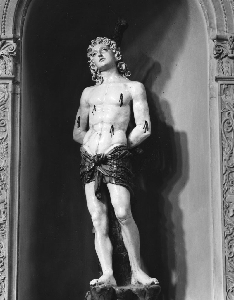 martirio di San Sebastiano (statua) di Della Robbia Giovanni Antonio (attribuito) (sec. XVI)