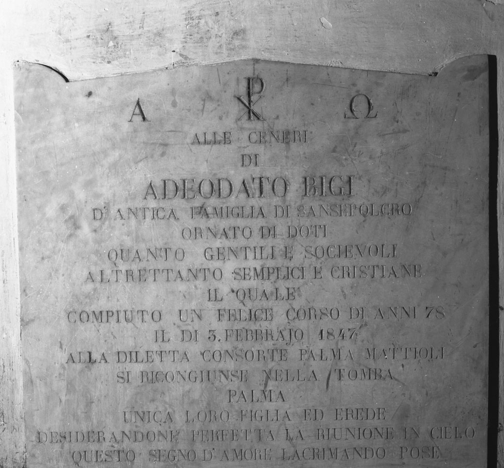 lapide tombale - bottega toscana (sec. XIX)
