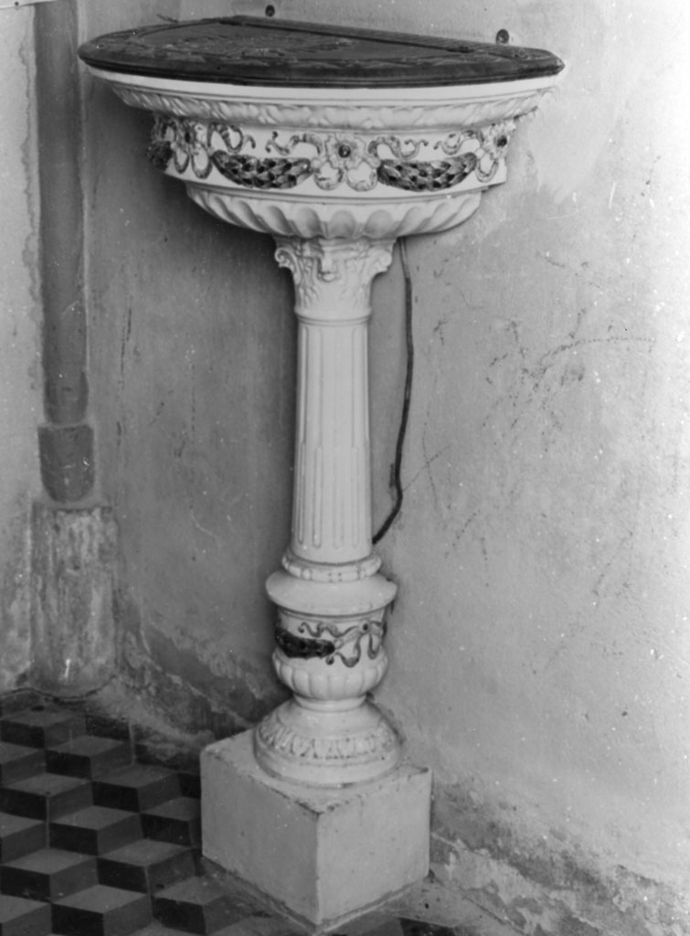 fonte battesimale - a fusto - bottega toscana (sec. XX)