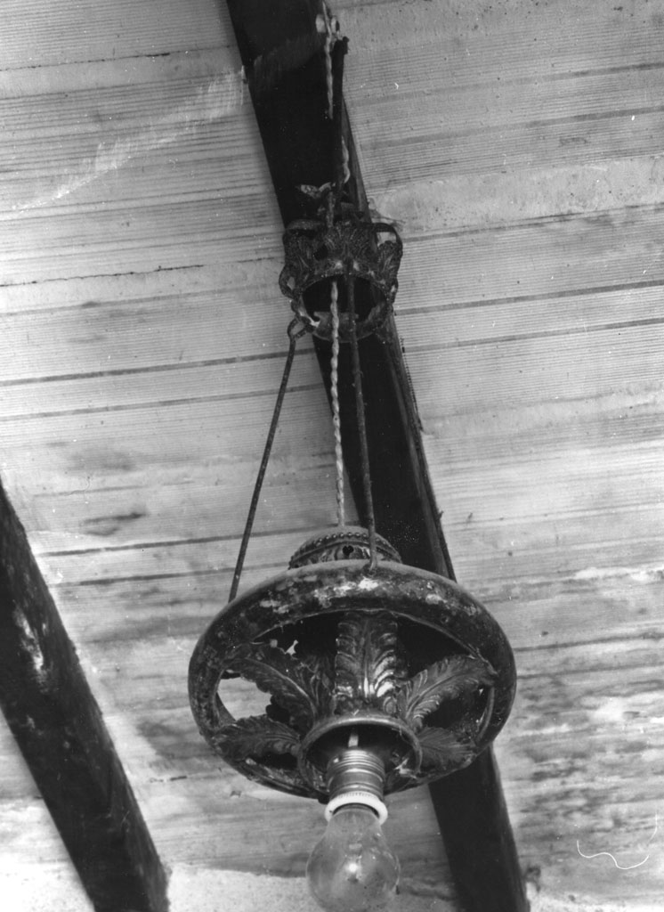 lampada pensile - bottega toscana (primo quarto sec. XX)