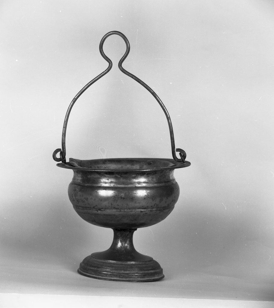 secchiello per l'acqua benedetta - bottega toscana (sec. XIX)