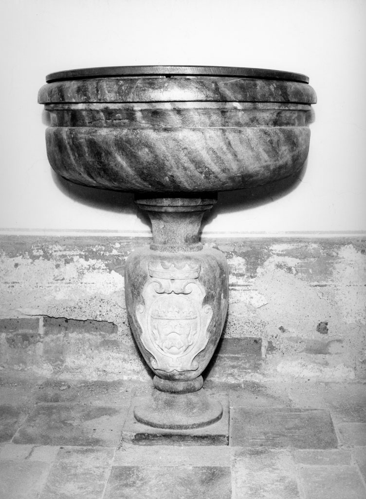 fonte battesimale - a fusto - bottega toscana (sec. XIX)
