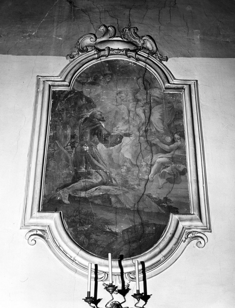 apparizione della Madonna a San Francesco d'Assisi (dipinto) di Predellini Dionisio (sec. XVIII)