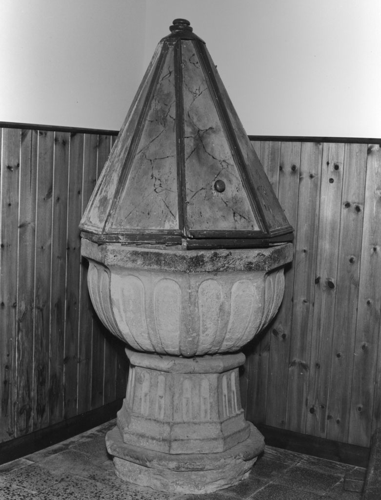 fonte battesimale - bottega italiana (sec. XIX)