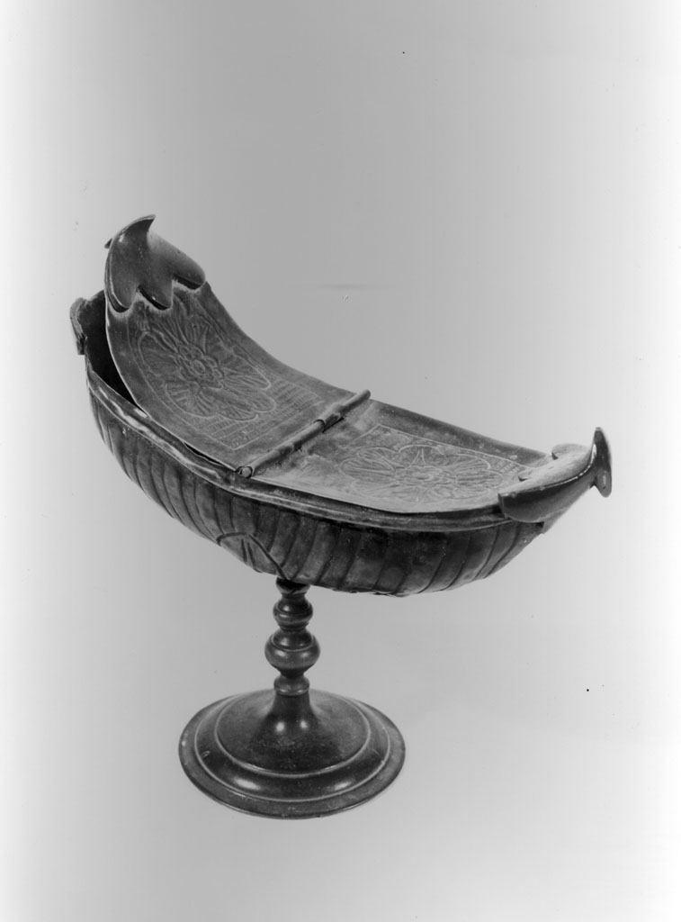 navicella portaincenso - bottega italiana (sec. XIX)