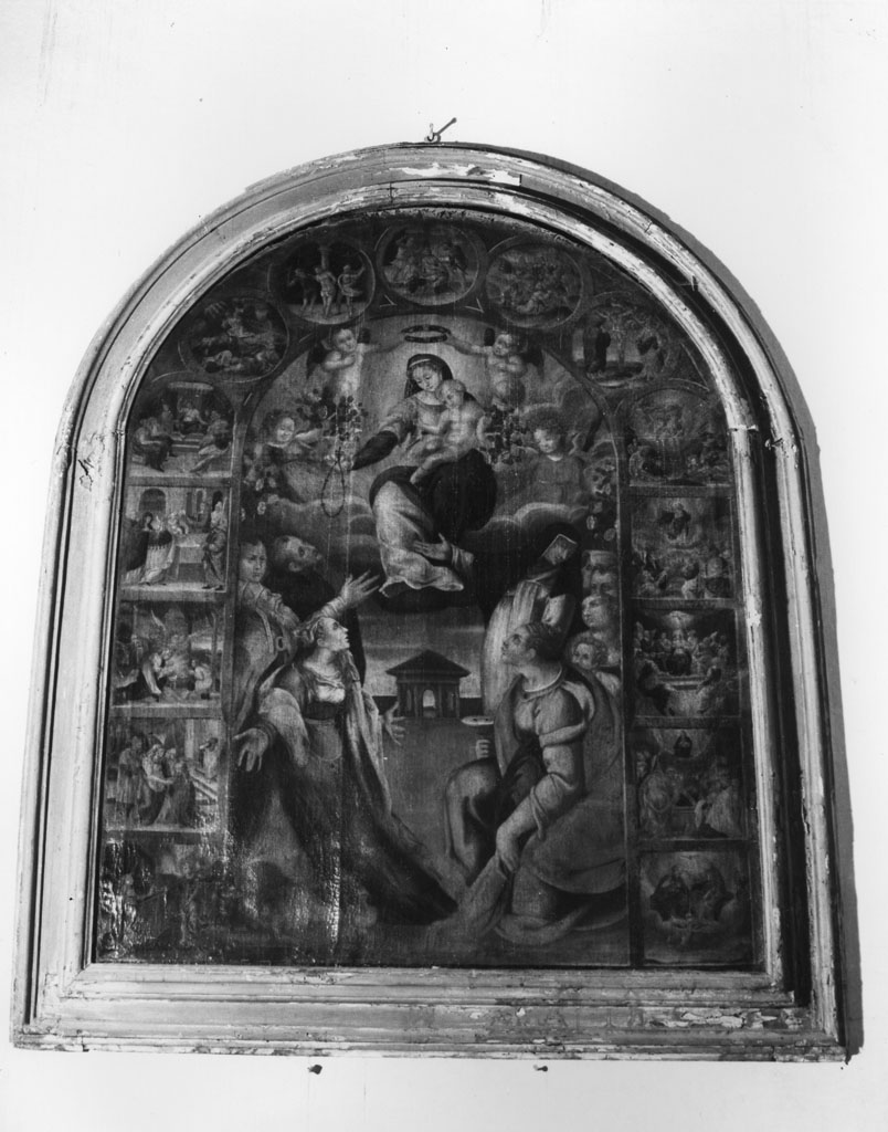 Madonna del Rosario (dipinto) - ambito italiano (fine/inizio secc. XVI/ XVII)