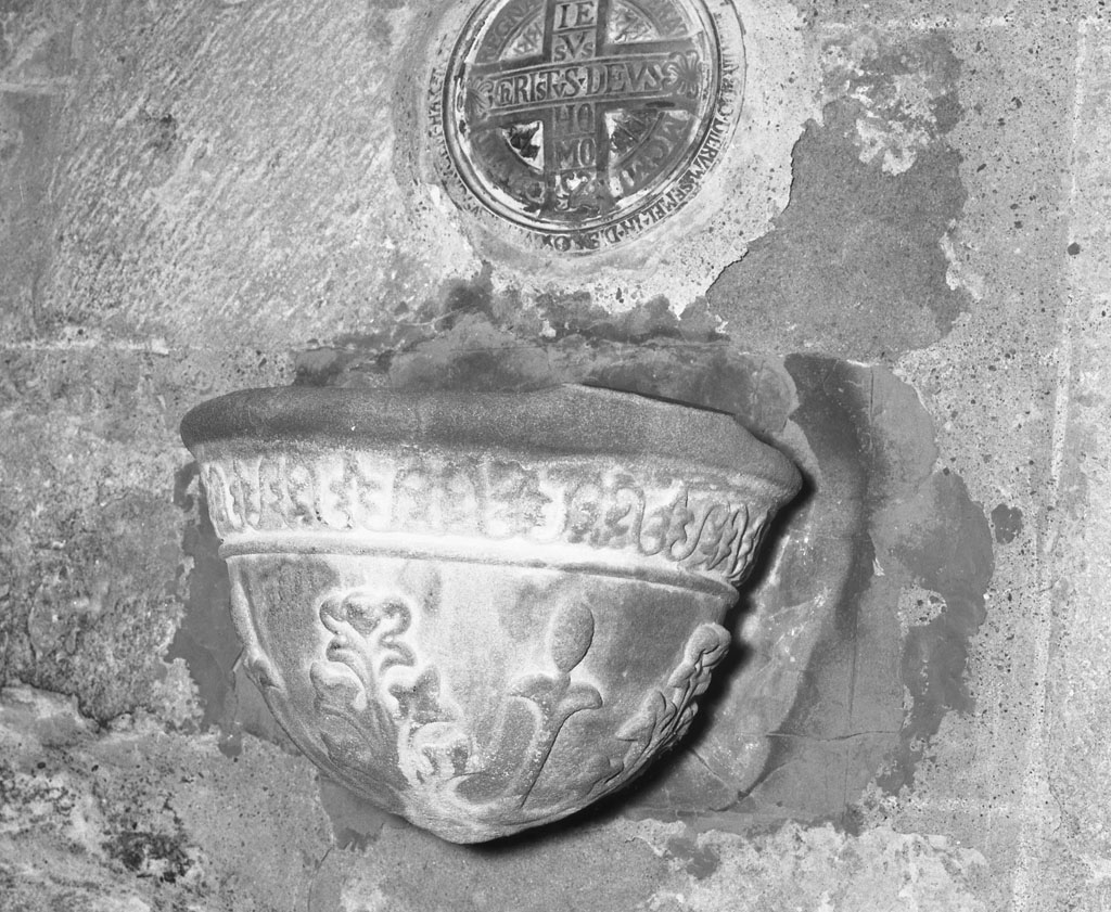 acquasantiera da parete - bottega toscana (sec. XVIII)