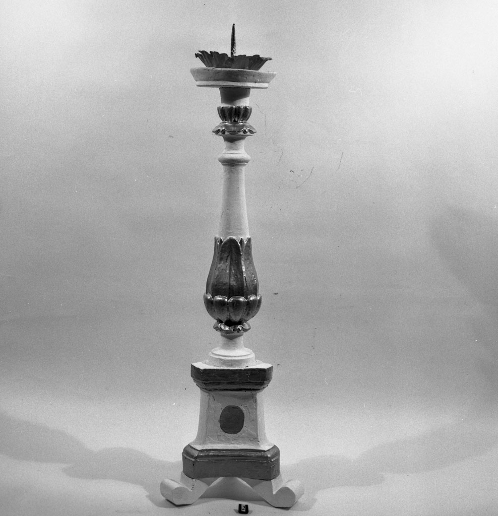 candeliere d'altare - manifattura aretina (sec. XIX)