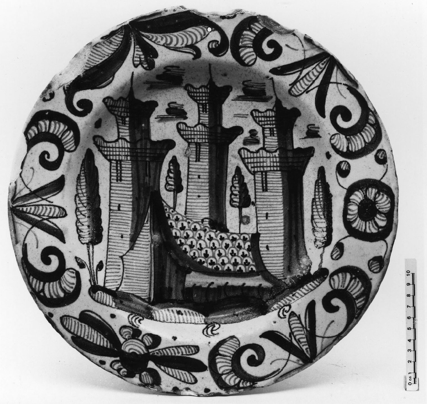 piatto da parata, opera isolata - bottega lodigiana (sec. XVII)