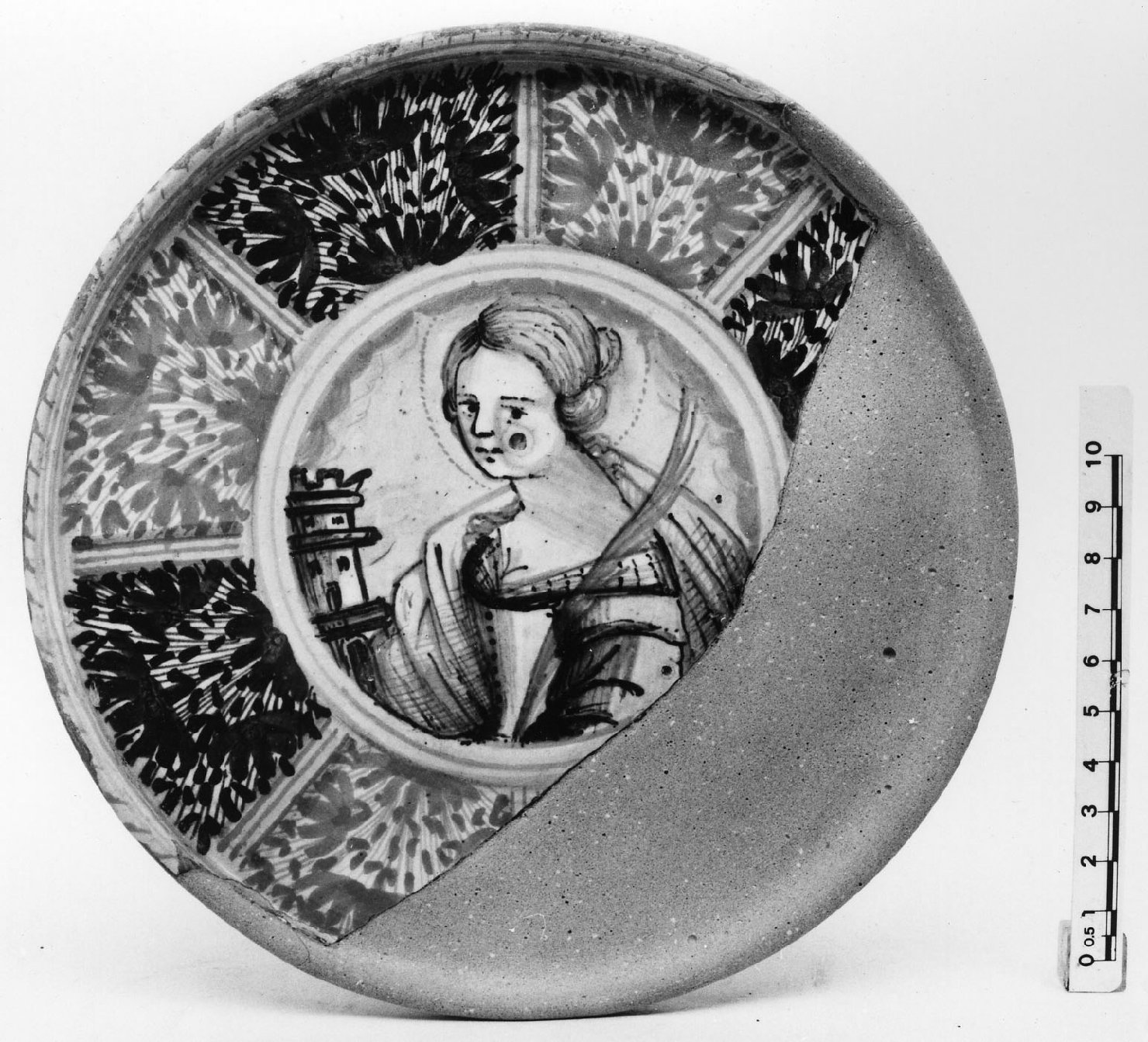 piatto da parata, opera isolata - bottega marchigiana (secc. XVII/ XVIII)