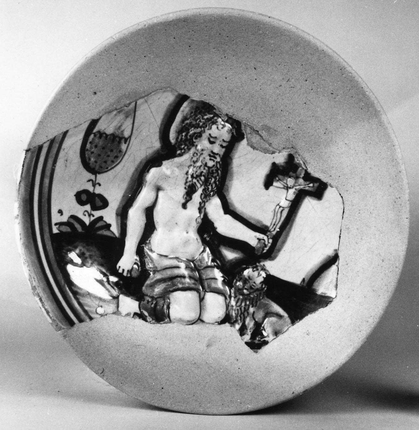 San Girolamo (coppa, opera isolata) - bottega derutese (sec. XVI)