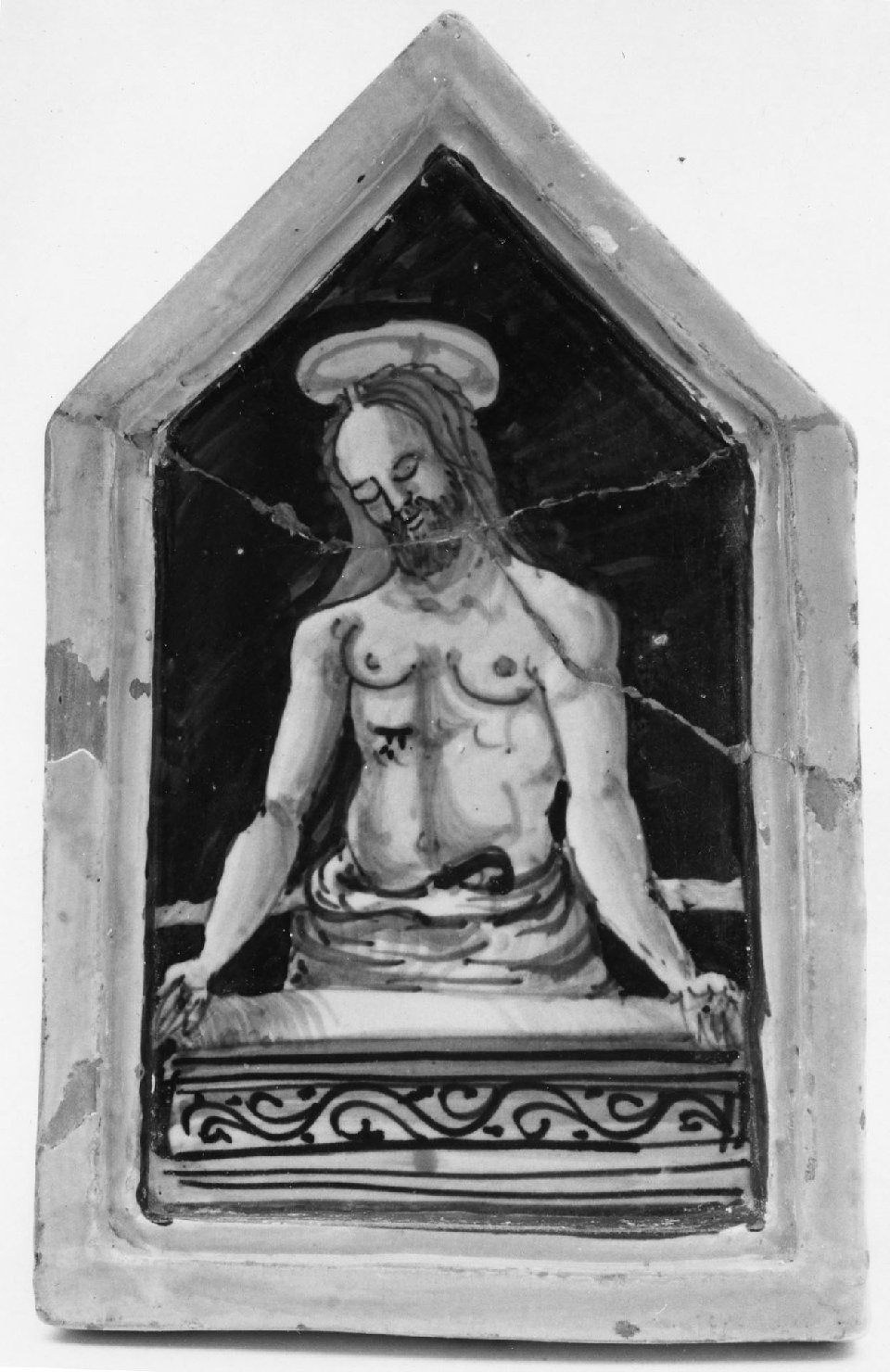 Cristo in pietà (targa, opera isolata) - bottega marchigiana (prima metà sec. XVI)