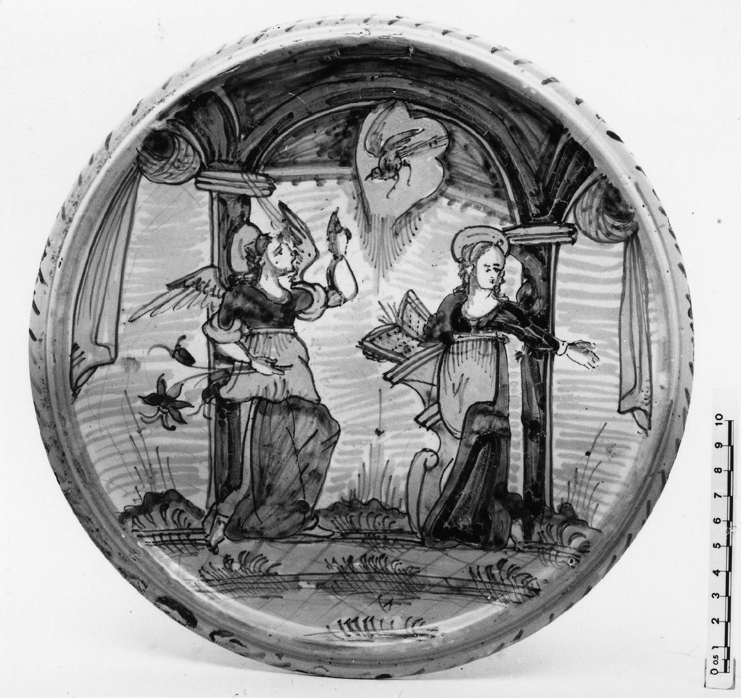 Annunciazione (alzata, opera isolata) - bottega italiana (sec. XVII)
