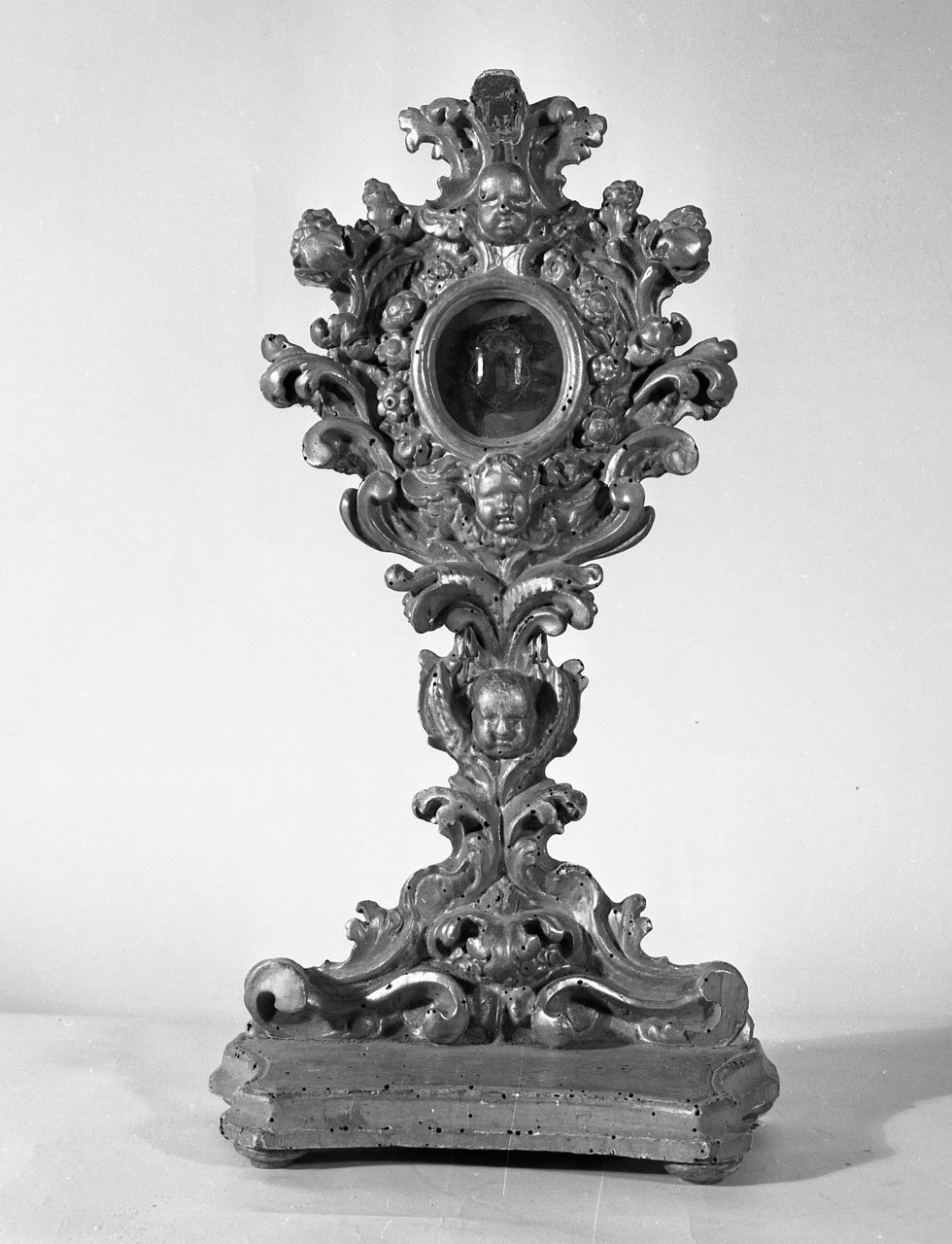 reliquiario - a ostensorio - bottega toscana (inizio sec. XVIII)