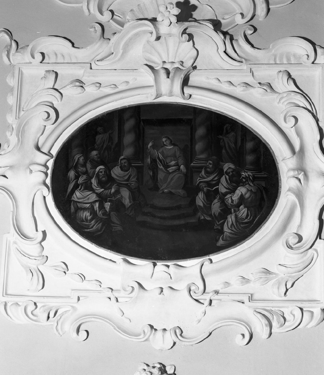 disputa di Gesù con i dottori nel tempio (dipinto) - ambito toscano (seconda metà sec. XVII)