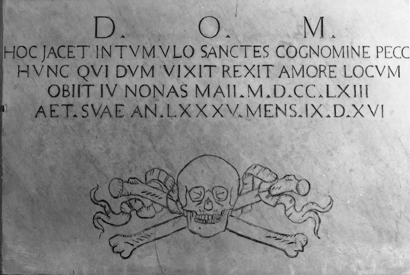 lastra tombale - bottega toscana (sec. XVIII)