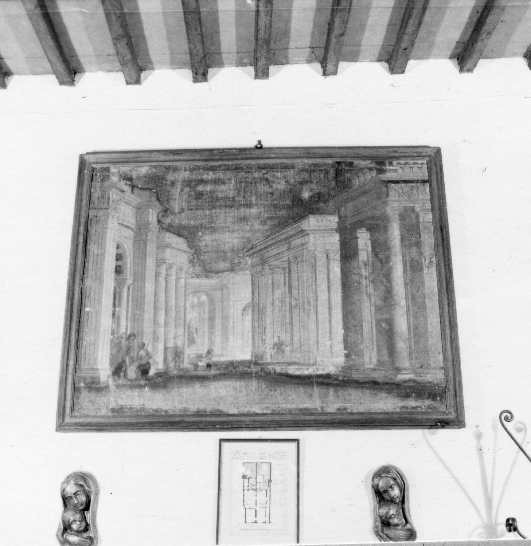 veduta di città (dipinto, pendant) - ambito italiano (sec. XVIII)