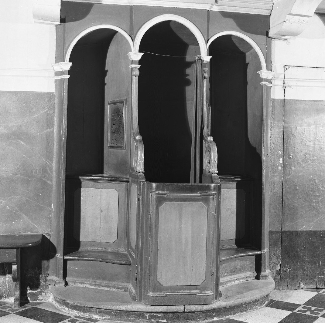 confessionale, serie - bottega toscana (fine/inizio secc. XVIII/ XIX)