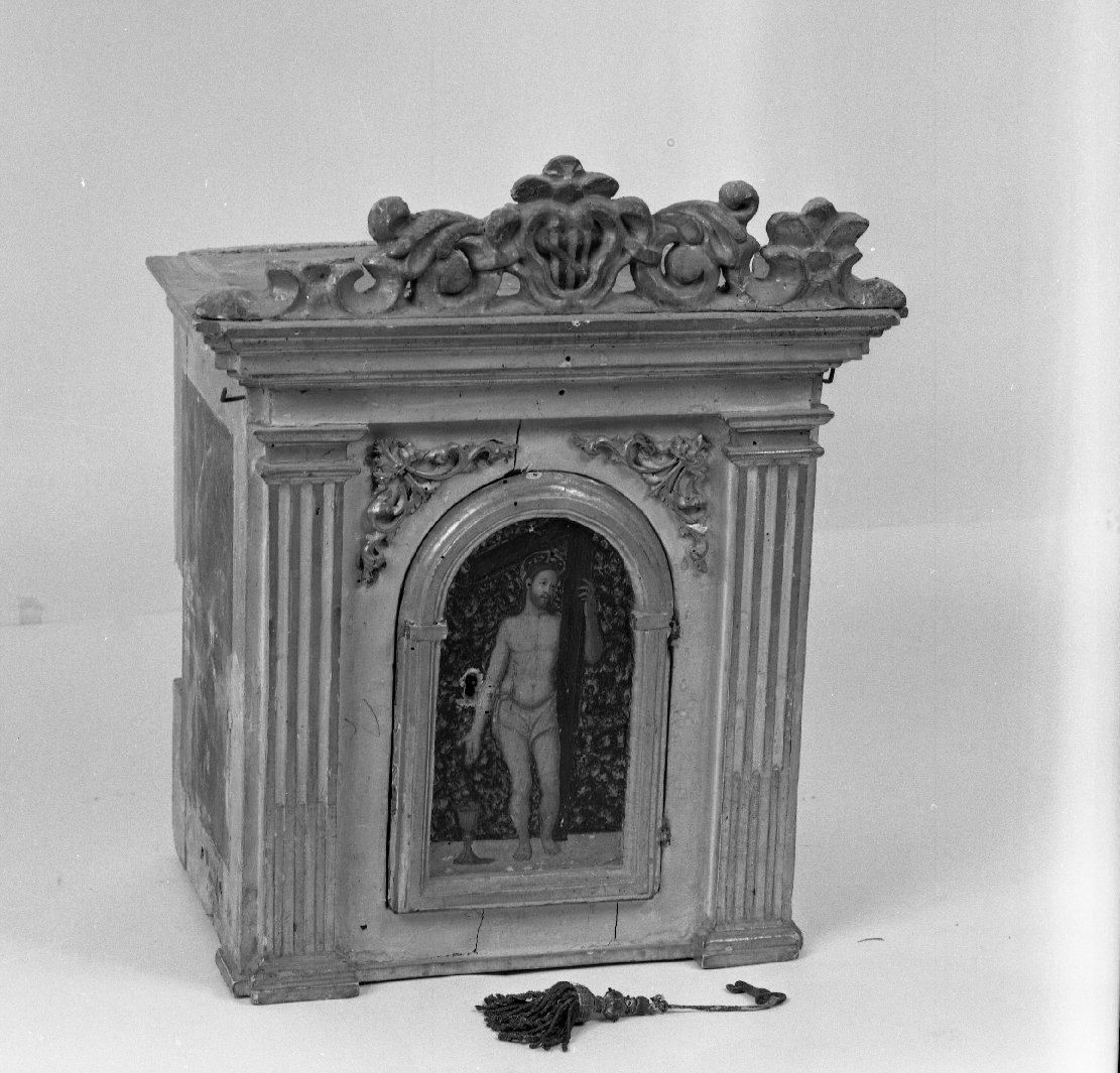 tabernacolo - a frontale architettonico - bottega toscana (fine sec. XVIII)