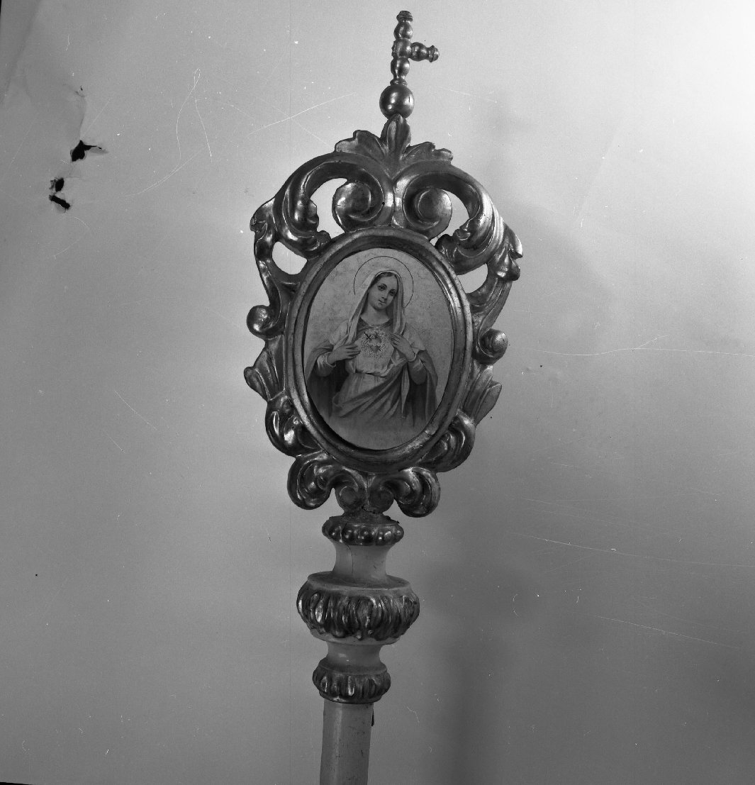 Madonna del Carmelo (emblema di confraternita, coppia) - bottega toscana (fine/inizio secc. XVIII/ XIX)