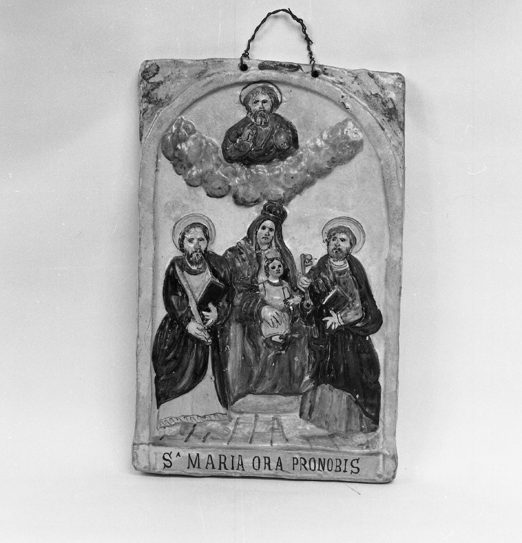 Madonna con Bambino in trono tra santi (dipinto) - bottega toscana (fine/inizio secc. XIX/ XX)