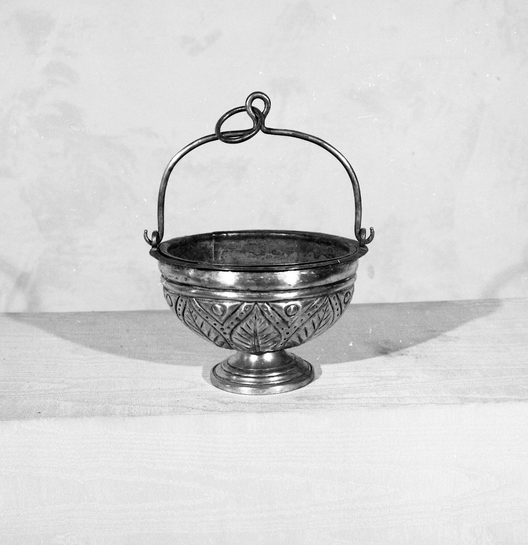 secchiello per l'acqua benedetta - bottega toscana (inizio sec. XIX)