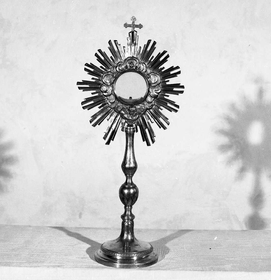 ostensorio - a raggiera - bottega toscana (inizio sec. XIX)