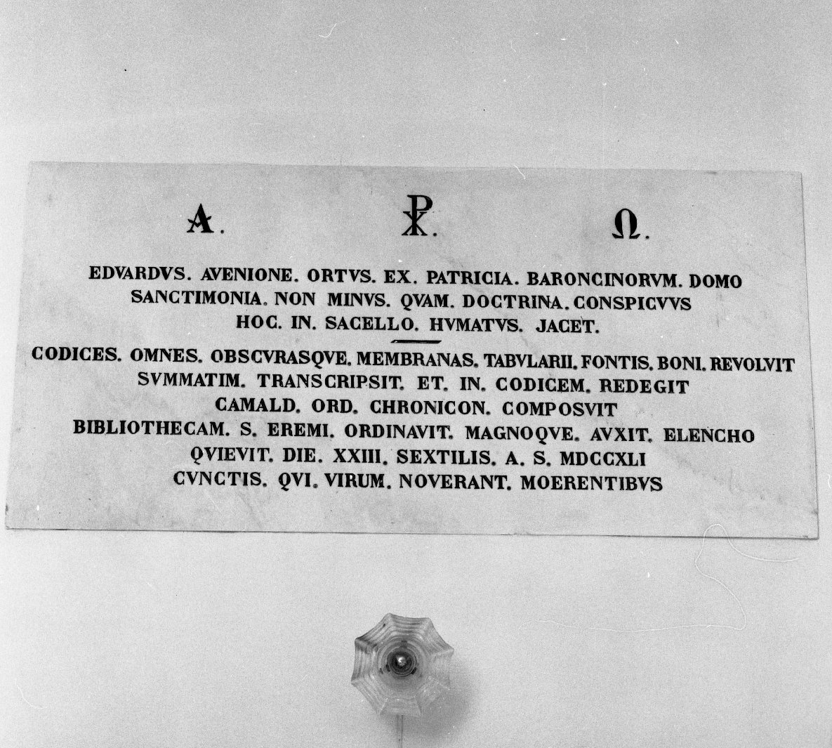 lapide - bottega casentinese (sec. XVIII)